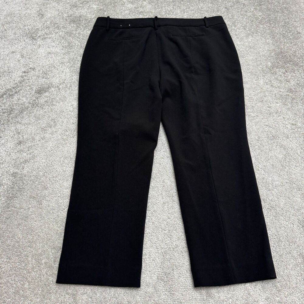 Kirkland Signature Ankle Dress Pants Women 16 Black Stretch Zip Fly Pockets Work